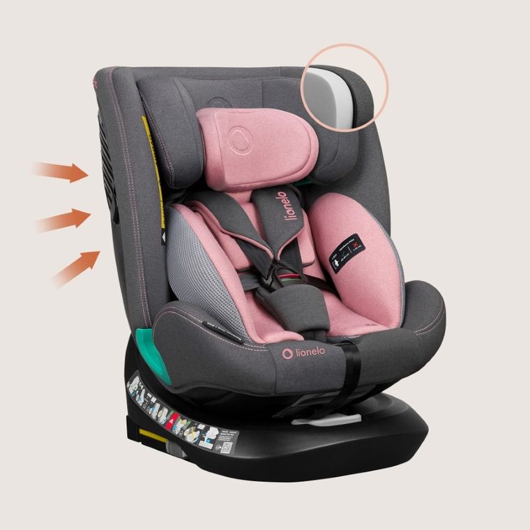 Lionelo, Bastiaan One, scaun auto, Pink Rose, 40-150 cm