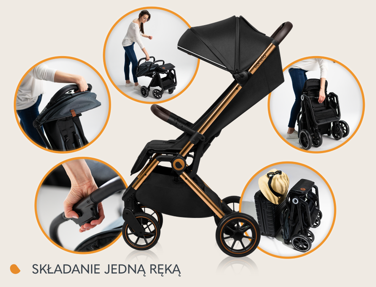 Lionelo, Cloe, carucior sport, Black Onyx - smyk.ro