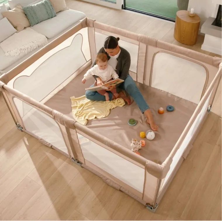 Lionelo, Florence, tarc de joaca pentru copii, Easy Fold, Beige Sand