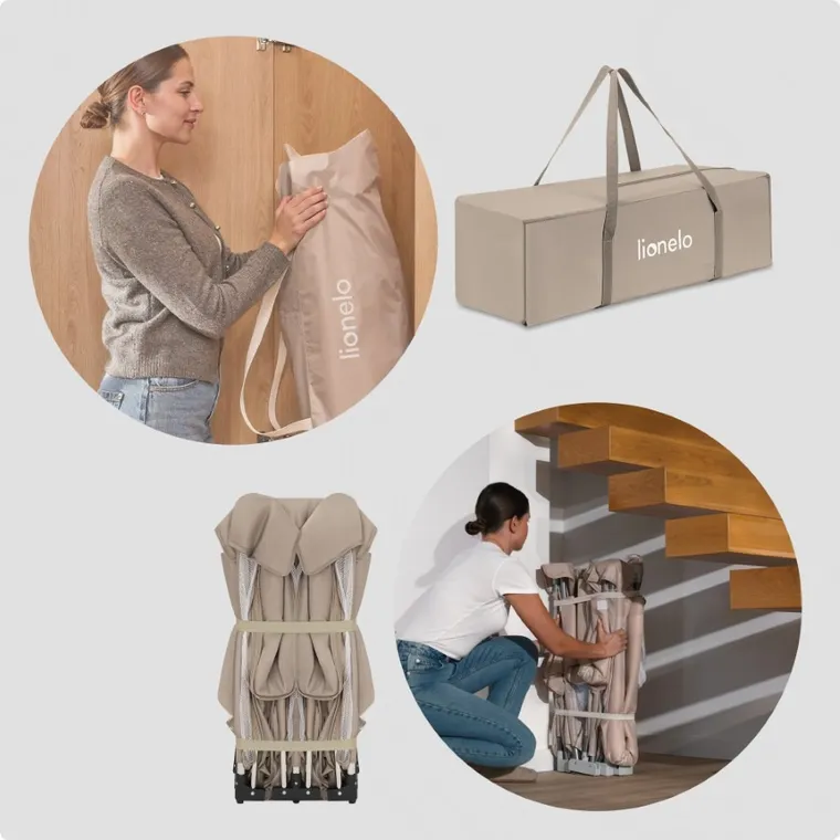 Lionelo, Florence XL Easy Fold, tarc pentru copii, Beige Sand