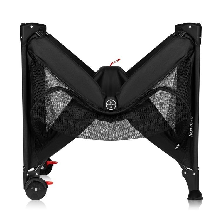 Lionelo, Laura, patut de volaj compact 2in1, Black Carbon