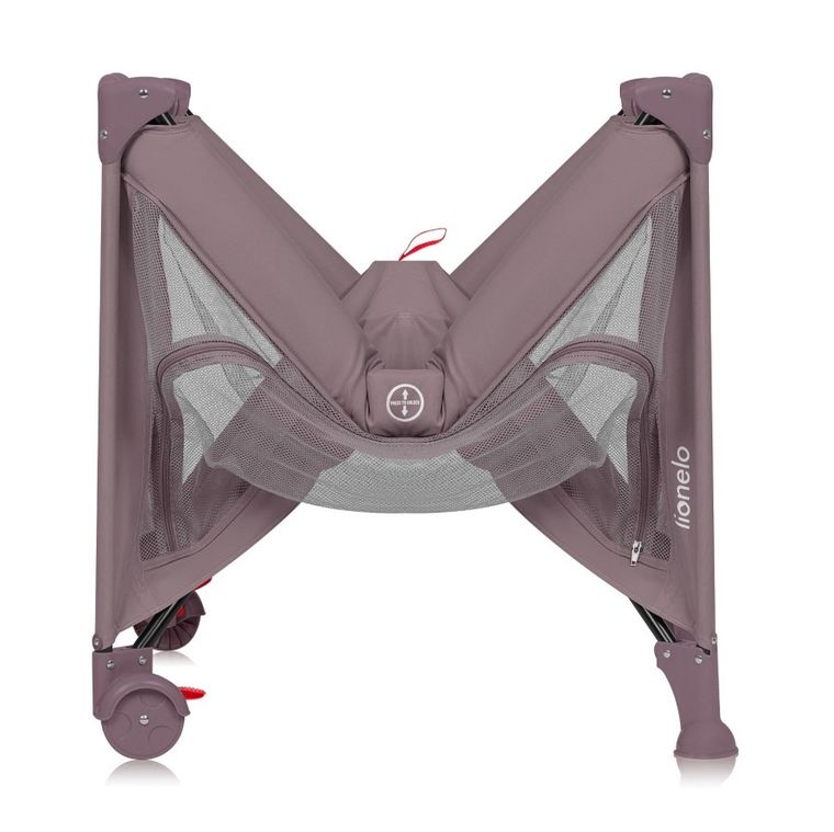 Lionelo, Laura, patut de volaj compact 2in1, Pink Nude