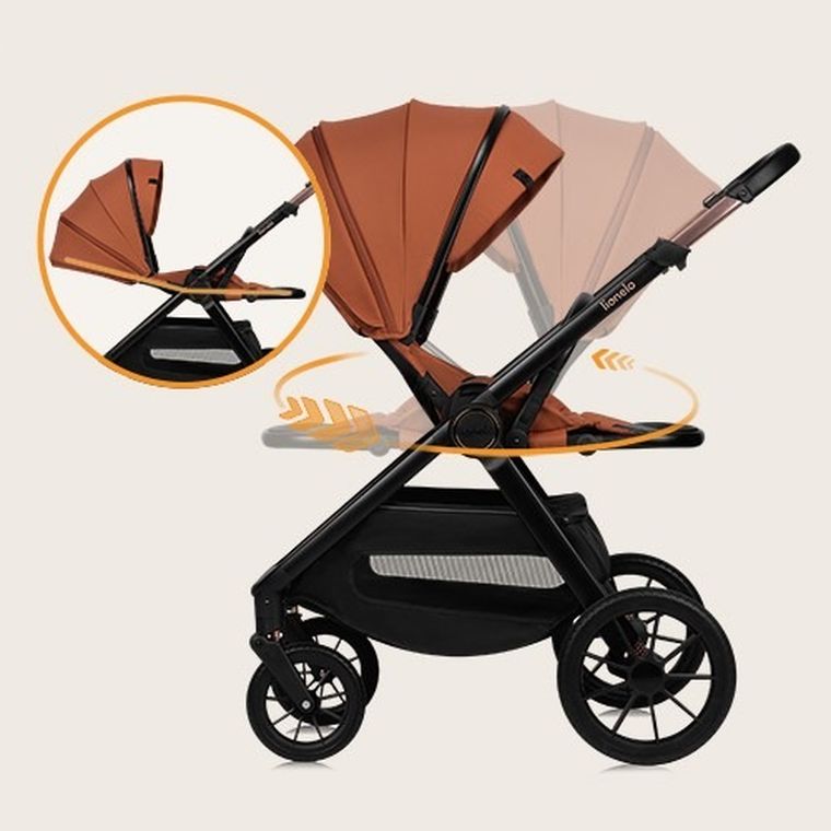Lionelo, Layla, carucior multifunctional, 3in1, Brown Rust