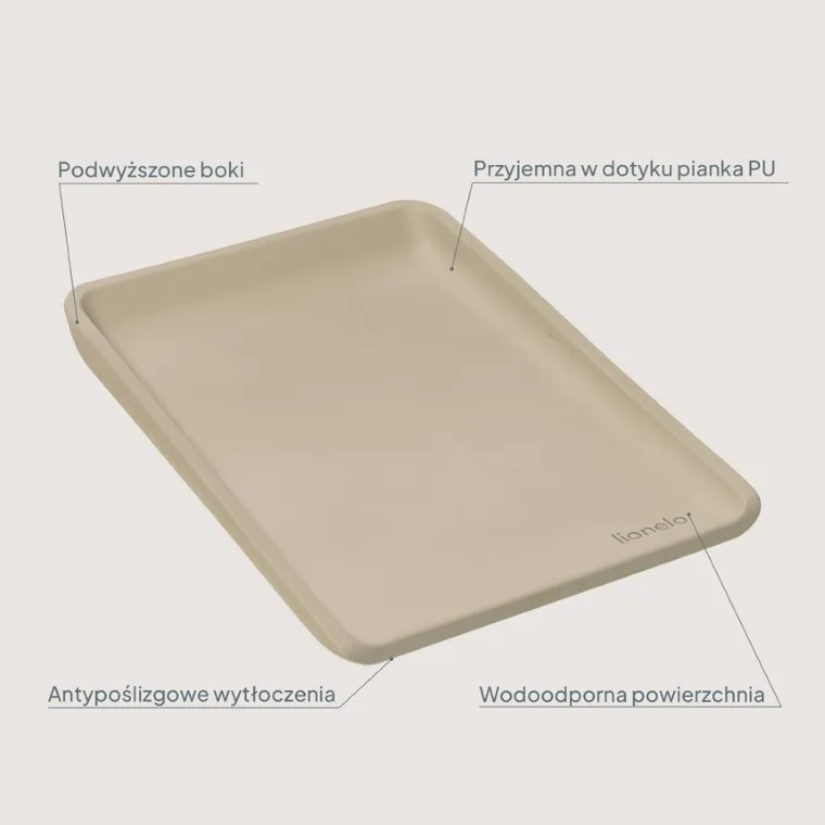 Lionelo, Megs, saltea multifunctionala pentru schimbat, Beige Sand
