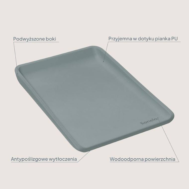 Lionelo, Megs, saltea multifunctionala pentru schimbat, Grey Dove