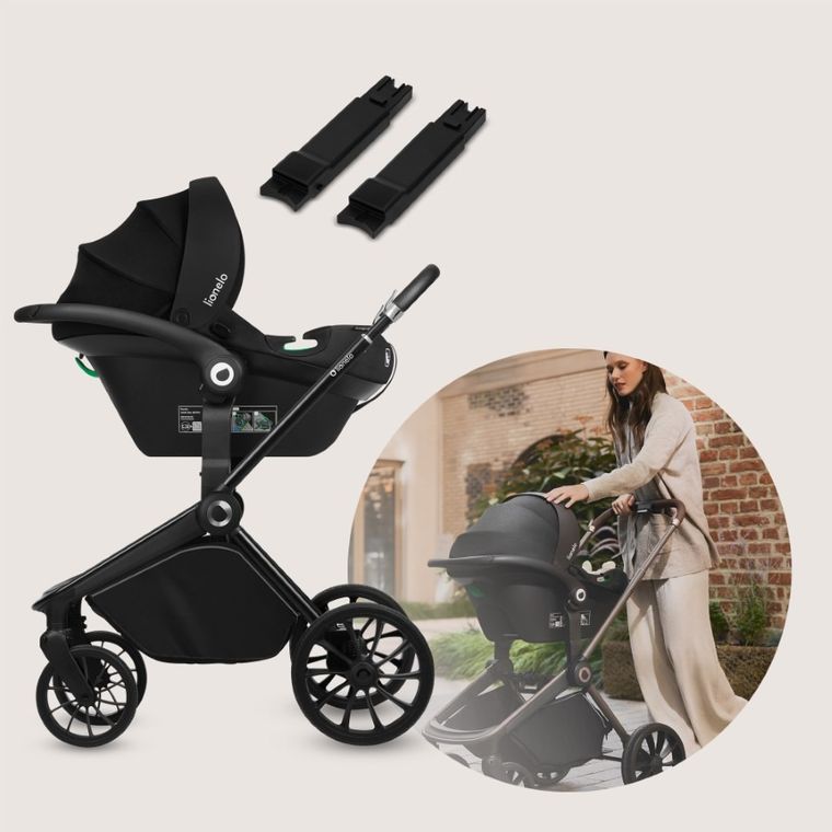 Lionelo, Mika Plus, carucior multifunctional 3in1, Black Onyx