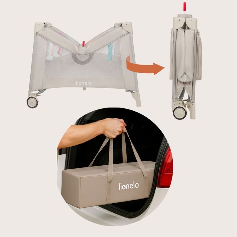 Lionelo, Mille Plus, parcul de joaca pentru copii, Grey Beige