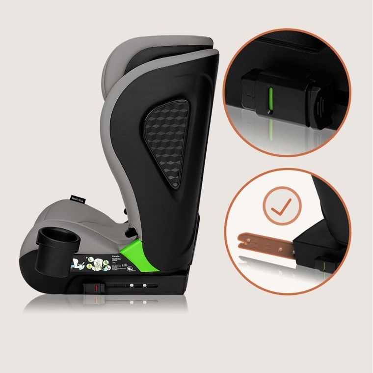 Lionelo, Neal, i-Size, scaun auto, 15-36 kg, Grey Concrete