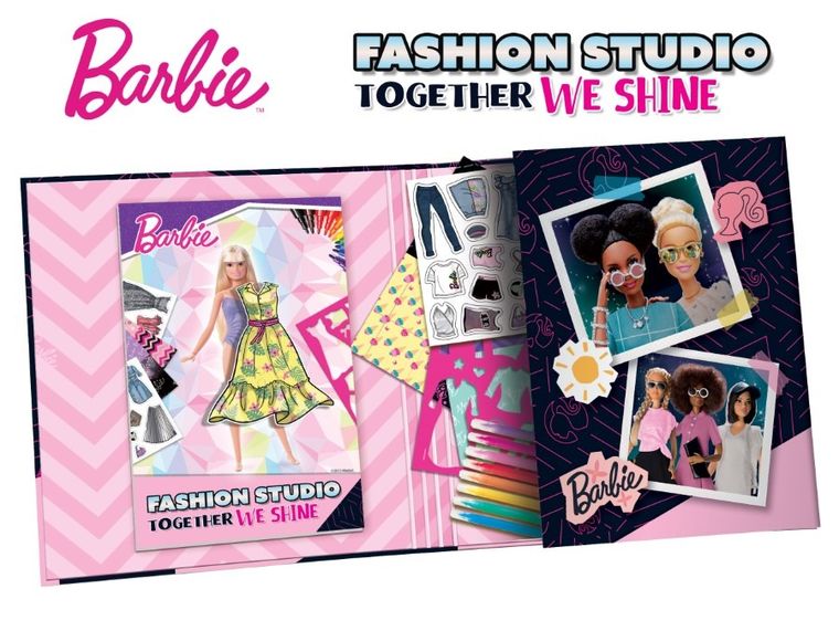 Lisciani, Barbie, Fashion Studio, mapa cu stickere