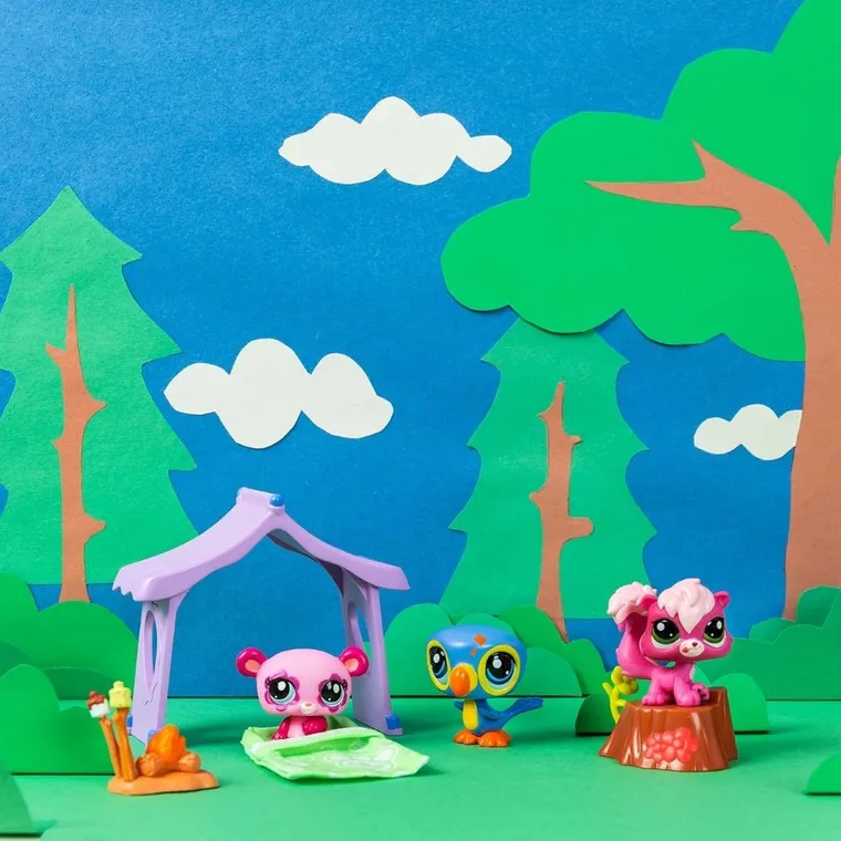Littlest Pet Shop, Camping, set de 3 figurine
