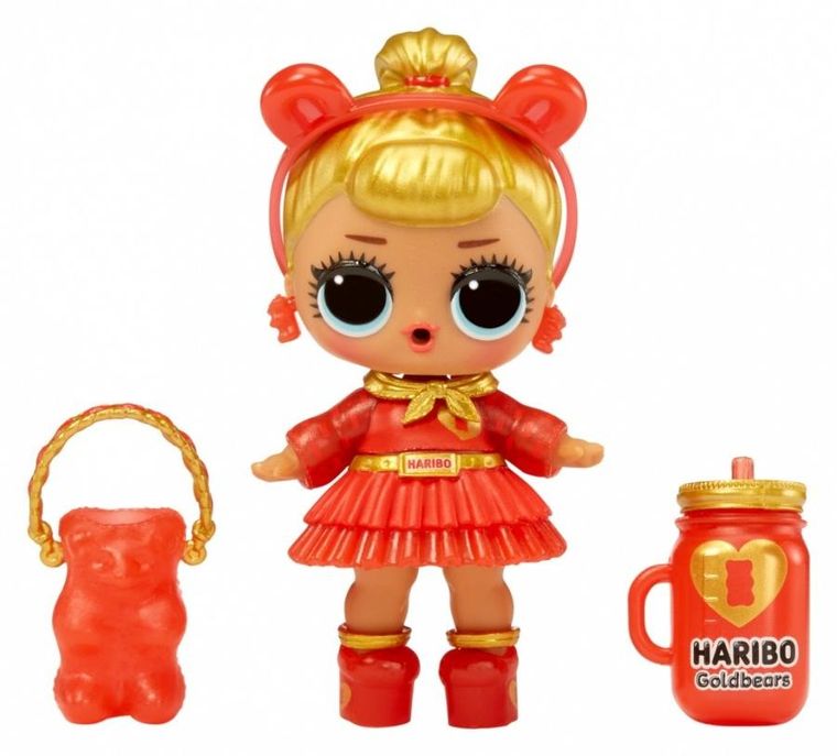 L.O.L. Surprise Loves Mini Sweets X Haribo, Goldbears, valiza si 3 papusi fashion