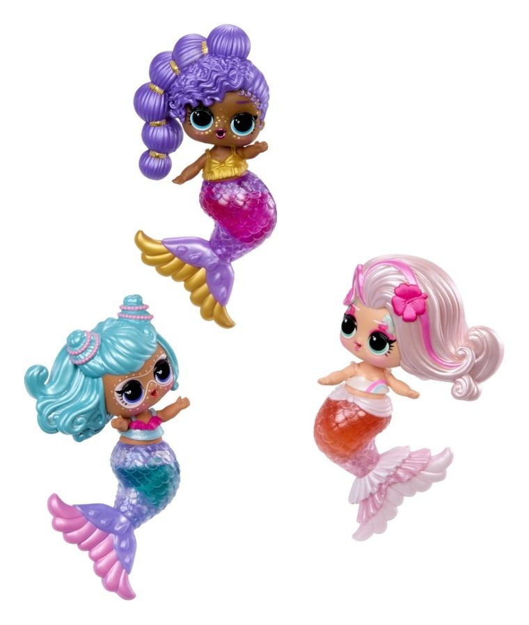 L.O.L. Surprise, Mermaids! Makeover Magic, bila surpriza cu papusa si luciu de buze, 1 buc.
