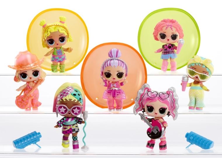 L.O.L. Surprise, Neon Pop Stars, papusa surpriza cu accesorii