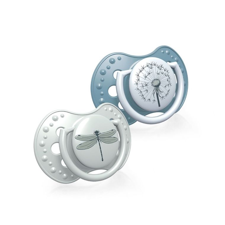Lovi, Botanic Boy, suzeta dinamica din silicon, 3-6 luni, 2 buc.