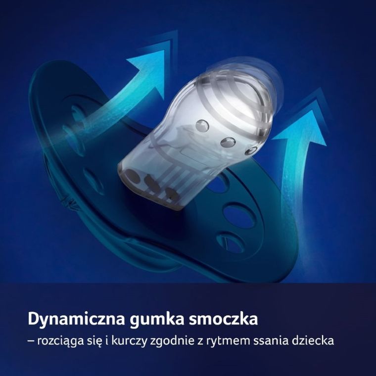 Lovi, Stardust Blue, suzeta dinamica din silicon, 3-6 luni, 2 buc.