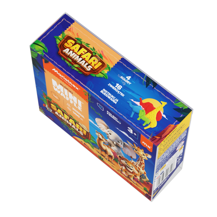 Marioinex, Mini Waffle, Animals Safari, set de constructie, 100 piese