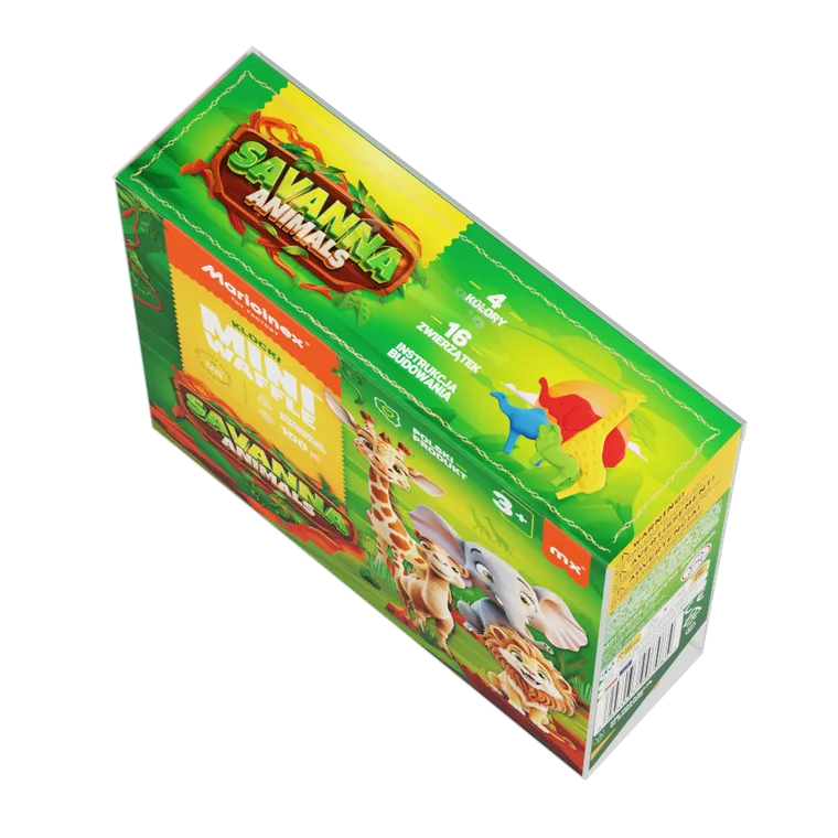 Marioinex, Mini Waffle, Animals Savanna, set de constructie, 100 piese