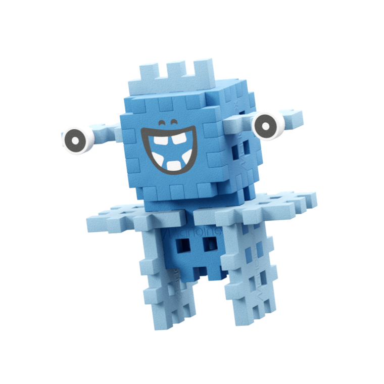 Marioinex, Mini Waffle, Crazy Monsters, Space Jinks, set de constructie, 60 piese