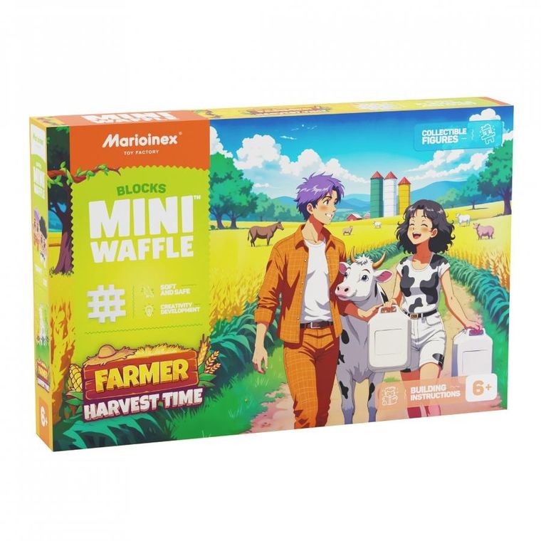 Marioinex, Mini Waffle, Fermier, set de constructie, 102 piese