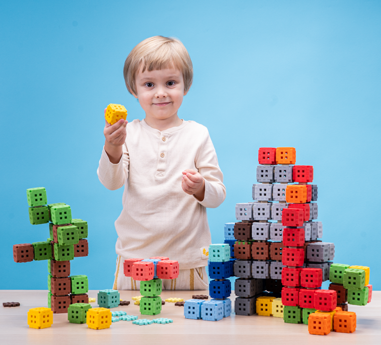 Marioinex, Mini Waffle, Green Blocks, set de constructie, 502 piese