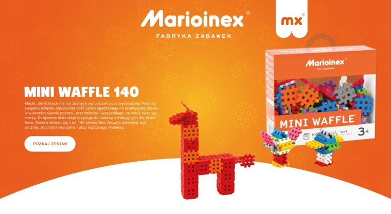 Marioinex, Mini Waffle, set de constructie, 140 piese