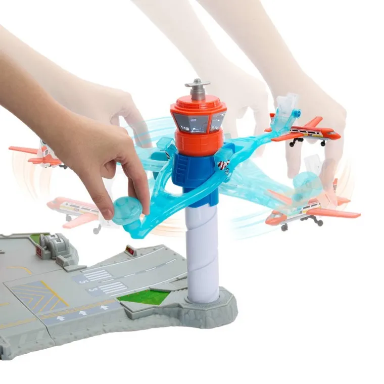 Matchbox, Airport Takeoff Adventure, set de joaca cu masina si avion