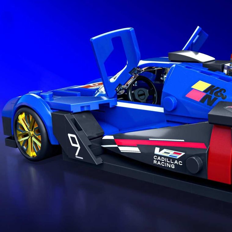 Mattel Brick Shop, Hot Wheels, Speed Series Cadillac Project GTP Hypercar, set de constructie, 236 piese