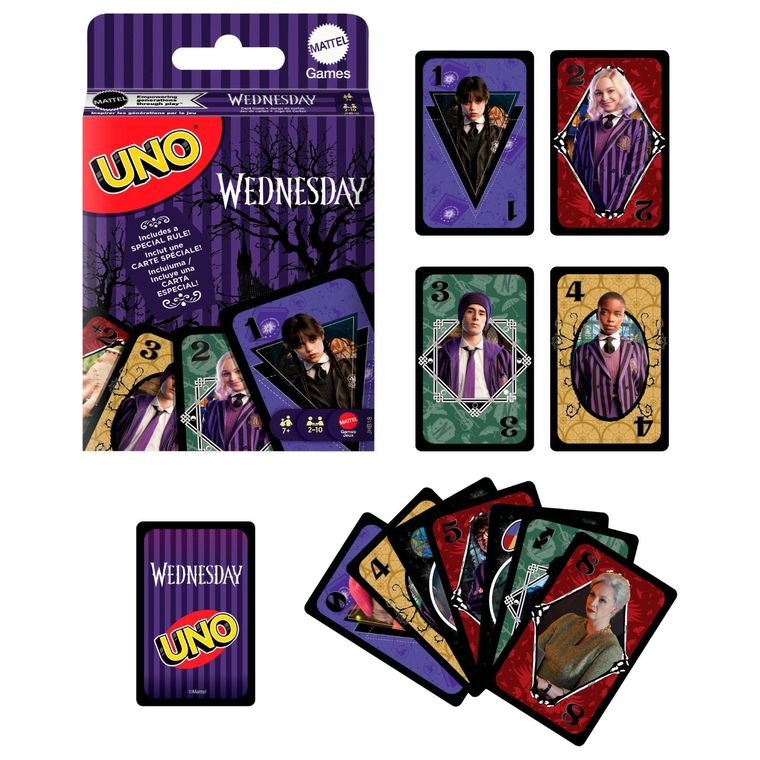 Mattel Games, Uno, Wednesday, joc de carti