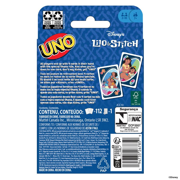 Mattel, UNO Lilo & Stitch, joc de carti