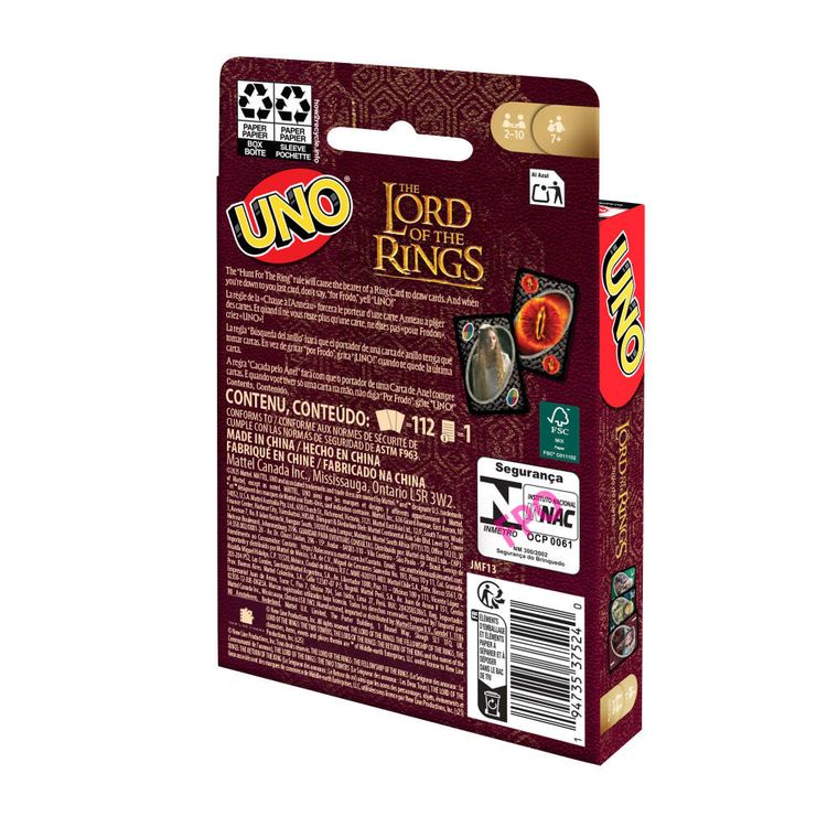 Mattel, UNO Lord of the Rings, joc de carti