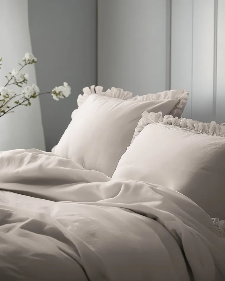 Mayamoo, set lenjerie de pat, 3 piese, bej, 160-200cm