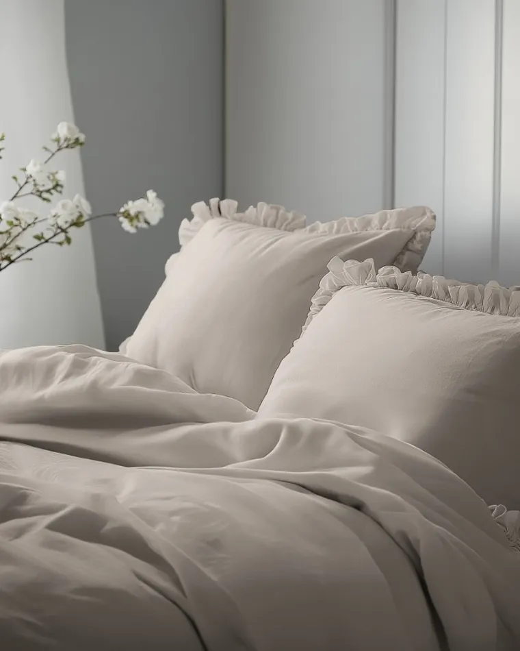 Mayamoo, set lenjerie de pat, 3 piese, taupe, 160-200cm