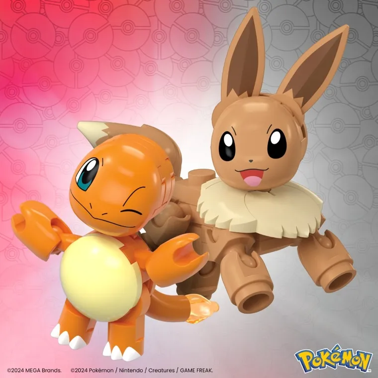 MEGA Pokemon, 2 figurine, set de constructie, piese