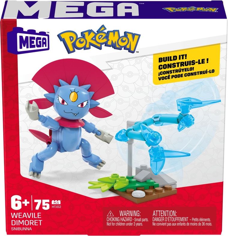 MEGA Pokemon, Weavile Dimoret, set de constructie, 75 piese