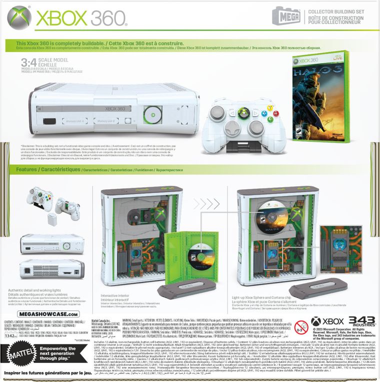 MEGA, Showcase Microsoft Xbox 360, Collectors Building Set, 1342