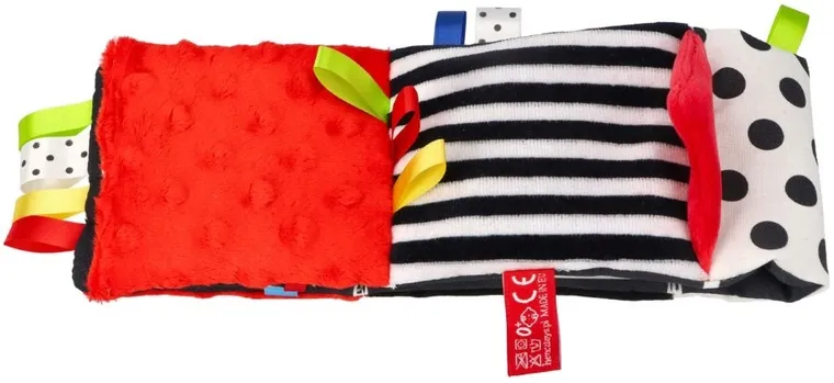 Mom's Care, carticica, jucarie senzoriala contrastanta, rosu