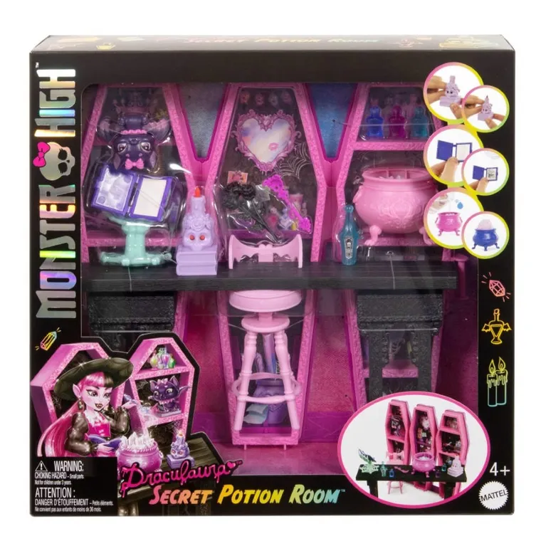 Monster High, Draculaura, Secret Potion Room, set de joaca fara papusa