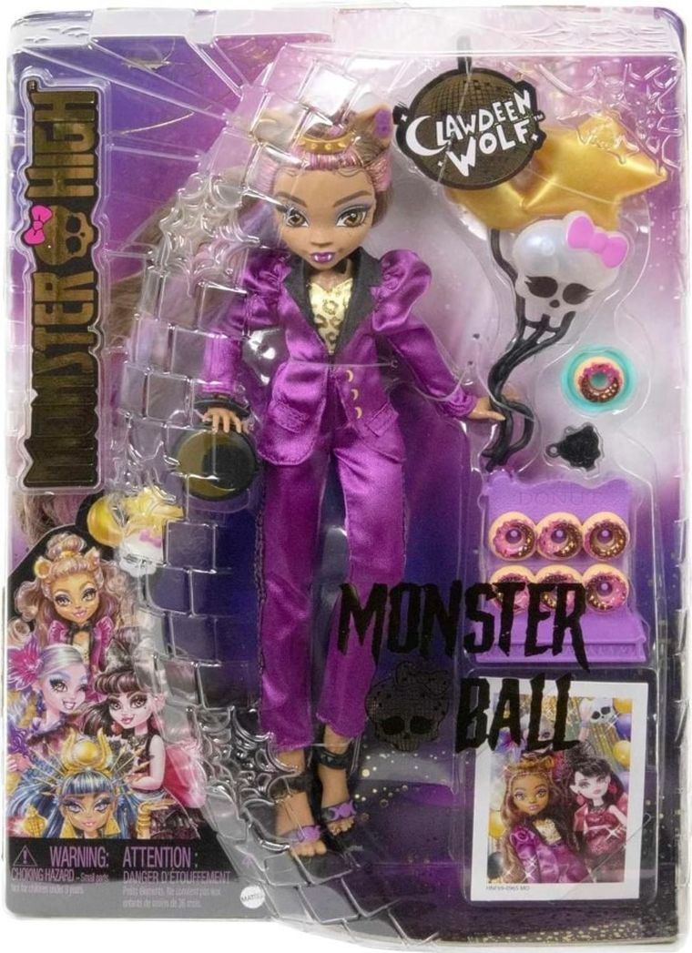 Monster High, Monster Ball, Clawdeen Wolf, papusa cu accesorii