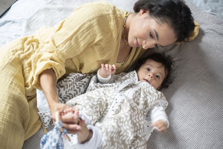 Motherhood, sac de dormit cu craci si captuseala, 1,5-2,5 ani, Beige Classics