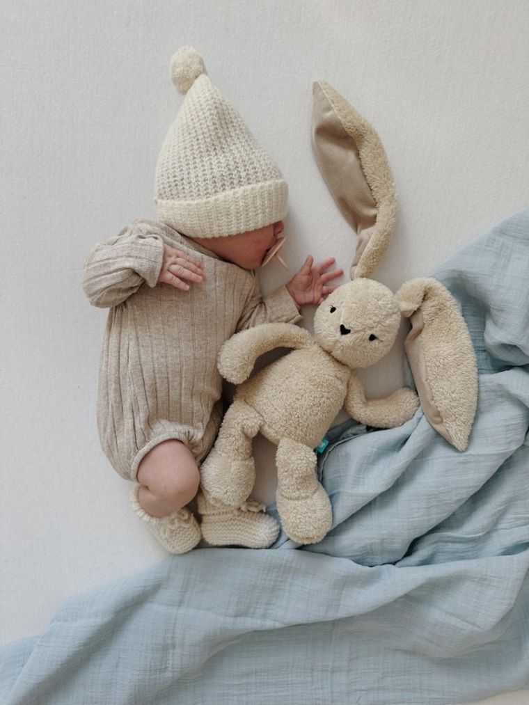 MyHummy (Szumisie), Iepuras 5 in 1 cu lampa de veghe, 30 cm, bej