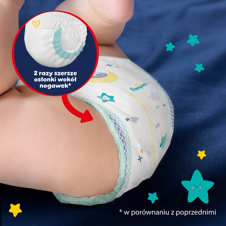 Pampers Night Pants, scutece-chilotel de noapte marimea 4, 9-15 kg, 25 buc.