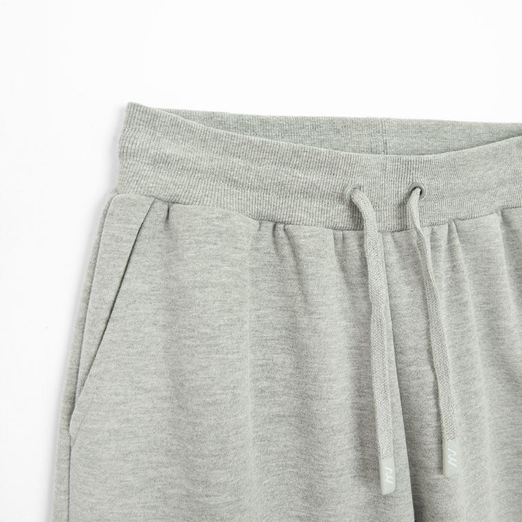 Pantaloni de trening gri cu croiala larga wide oversize NOWEAR
