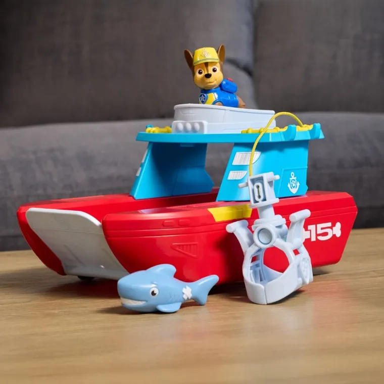 Paw Patrol, Sea Patroller Vehicle, set de joaca cu figurina Chase