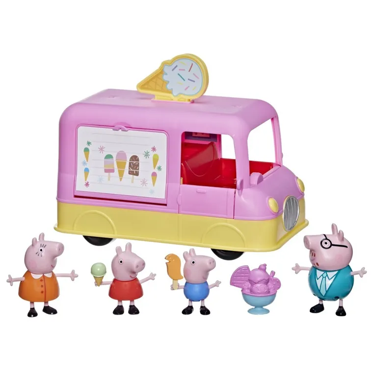 Peppa Pig, Dubita pentru inghetata, set cu figurine