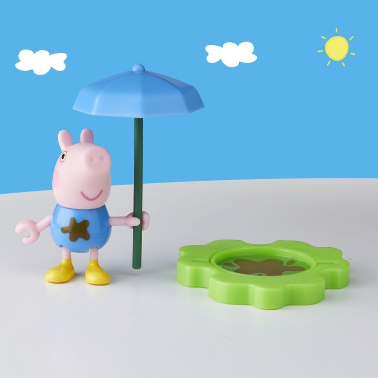 Peppa Pig, Muddle Puddle George, figurina si accesorii