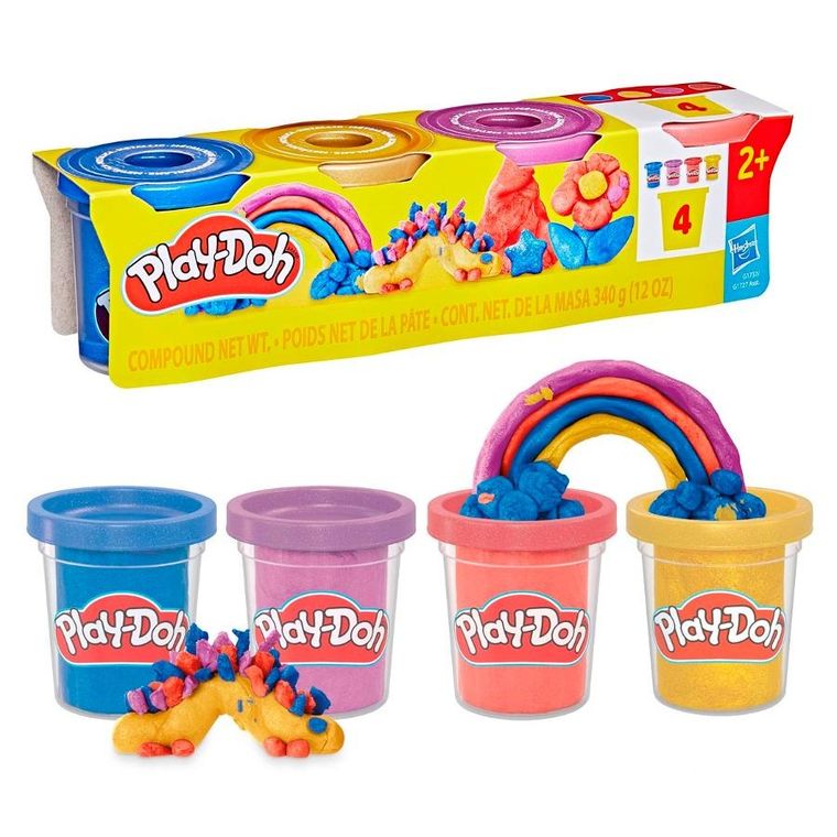 Play-Doh, Metallic, 4 culori, set creativ