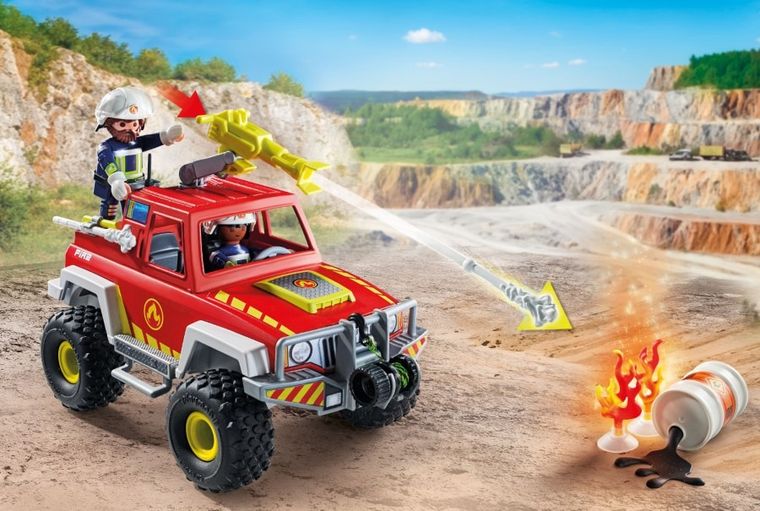 Playmobil, Action Heroes, Vehicul de pompieri, 71824