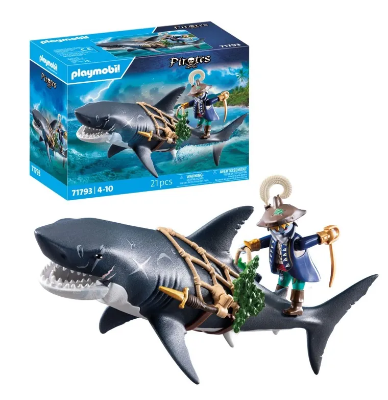 Playmobil, Pirates, Rechin urias cu pirat, 71793