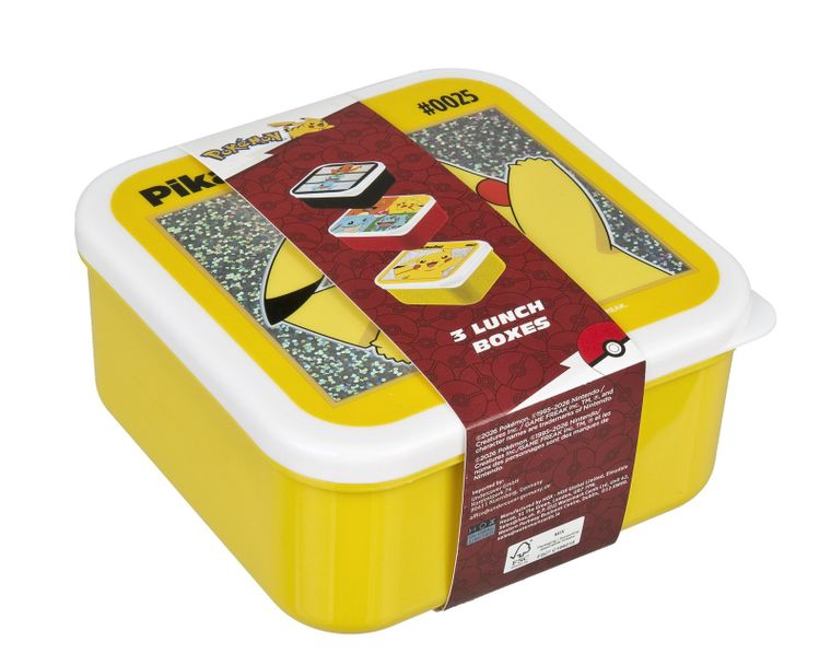 Pokemon, set cutie pentru pranz, 3 buc.