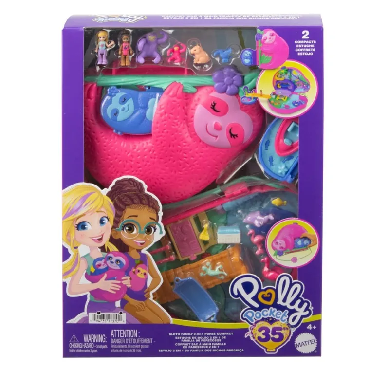 Polly Pocket, Purse Compact, set cu figurine si accesorii
